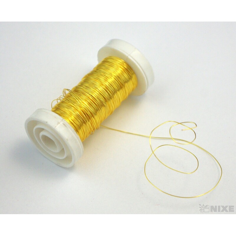 OZDOBNÝ DRÁT 0,3mm 50g*ZLATÁ