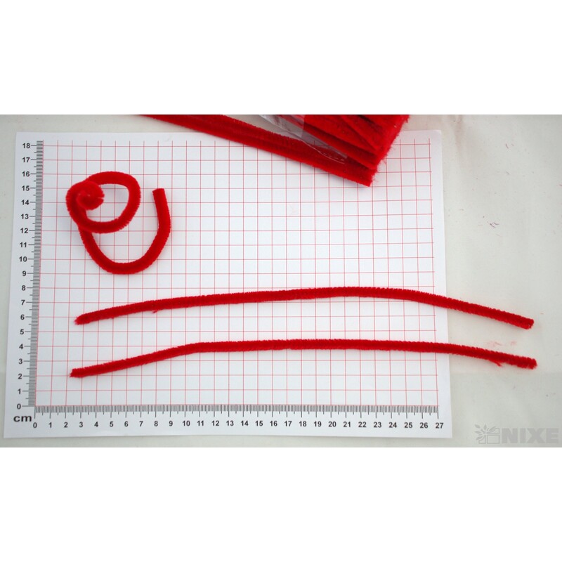 DRÁTEK ŽINYLKA 8mmx31cm 100ks*ČERVENÁ