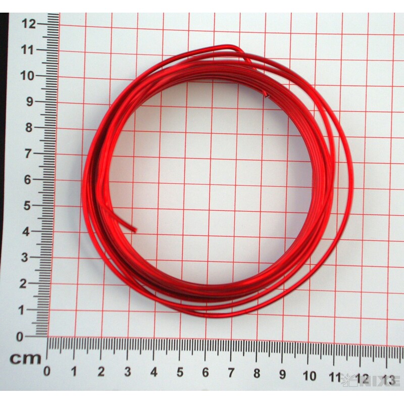 DRÁT HLINÍKOVÝ 2mmx5m*ČERVENÁ