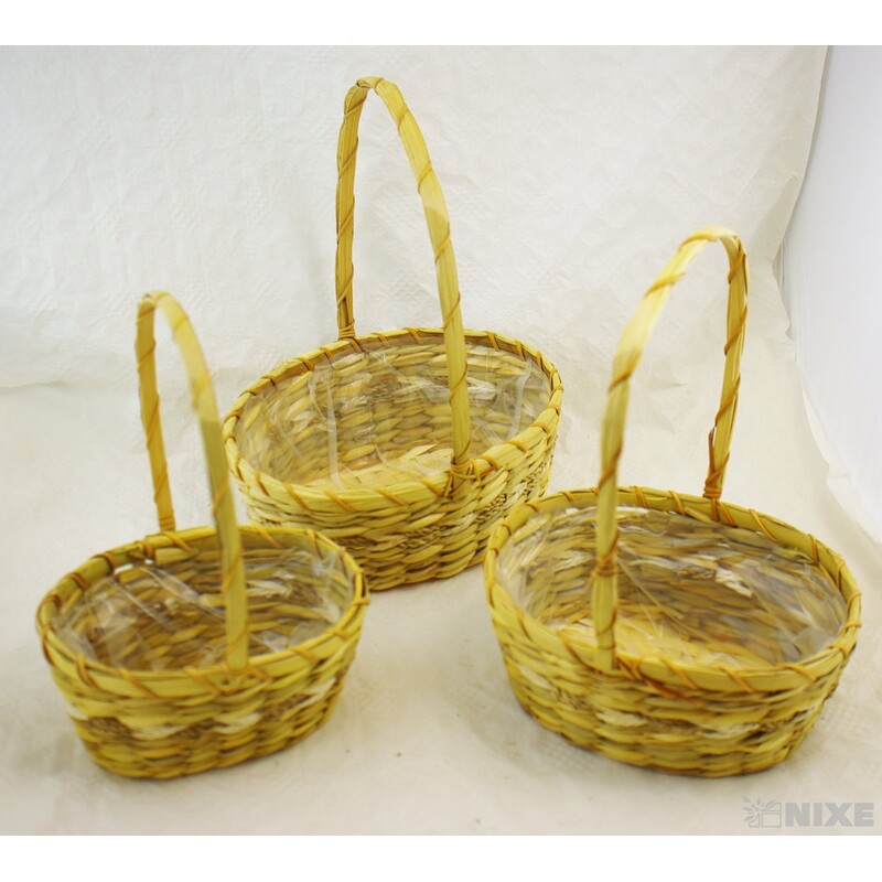 KOŠ PROUTÍ 42x18x24cm 34x20x14 30x17x12*MIX BAREV