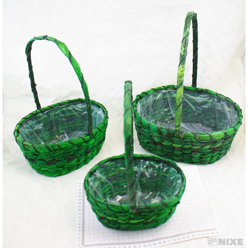 KOŠ PROUTÍ 42x18x24cm 34x20x14 30x17x12*MIX BAREV