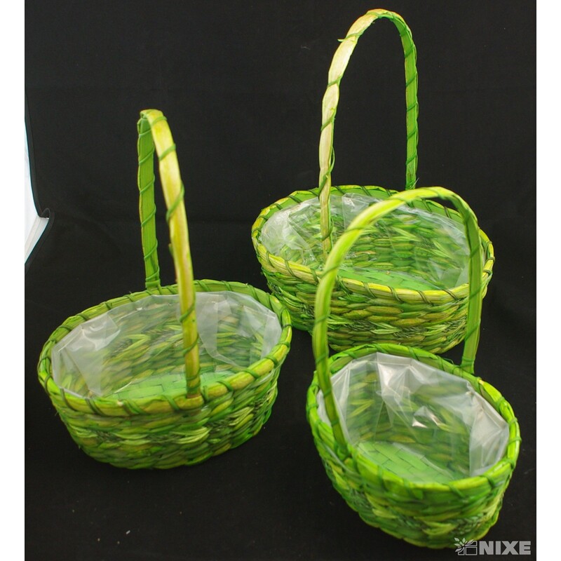 KOŠ PROUTÍ 42x18x24cm 34x20x14 30x17x12*MIX BAREV