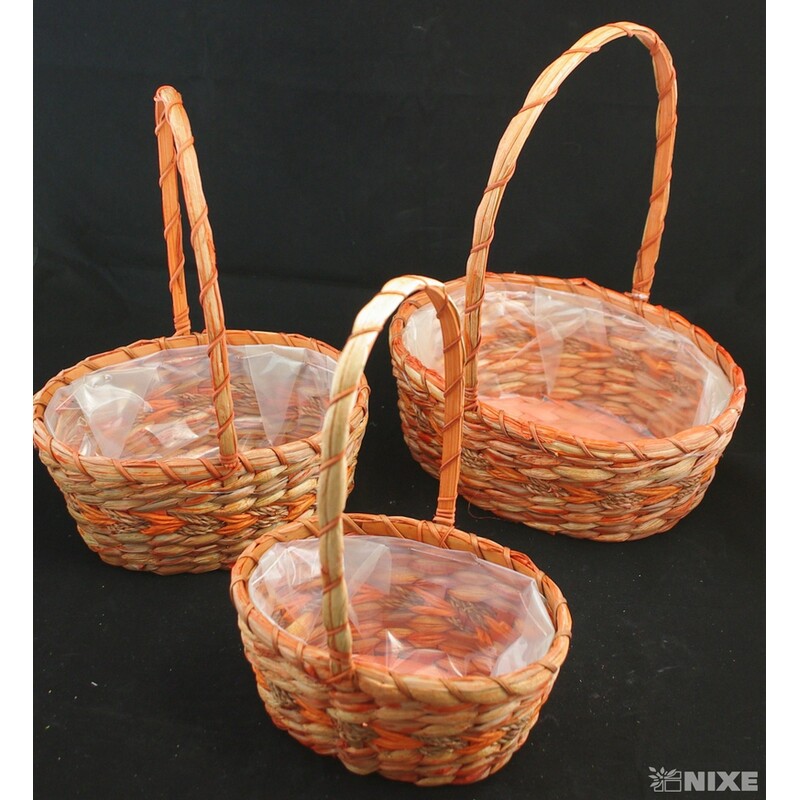 KOŠ PROUTÍ 42x18x24cm 34x20x14 30x17x12*MIX BAREV