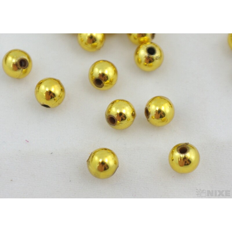 KORÁLKY 6mm 50g METAL*ZLATÁ ANT.