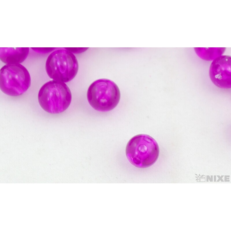 KORÁLKY 8mm cca 208ks ČIRÉ*FIALOVÁ