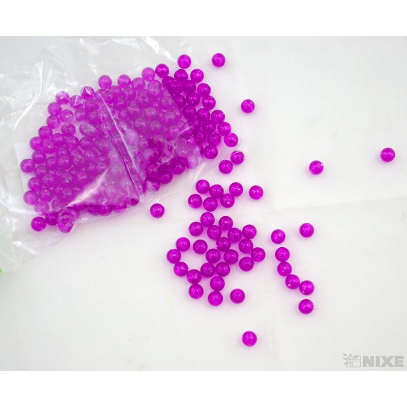 KORÁLKY 8mm cca 208ks ČIRÉ*FIALOVÁ