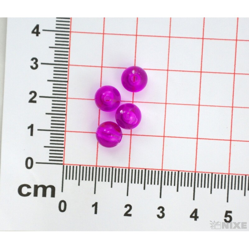 KORÁLKY 8mm cca 208ks ČIRÉ*FIALOVÁ