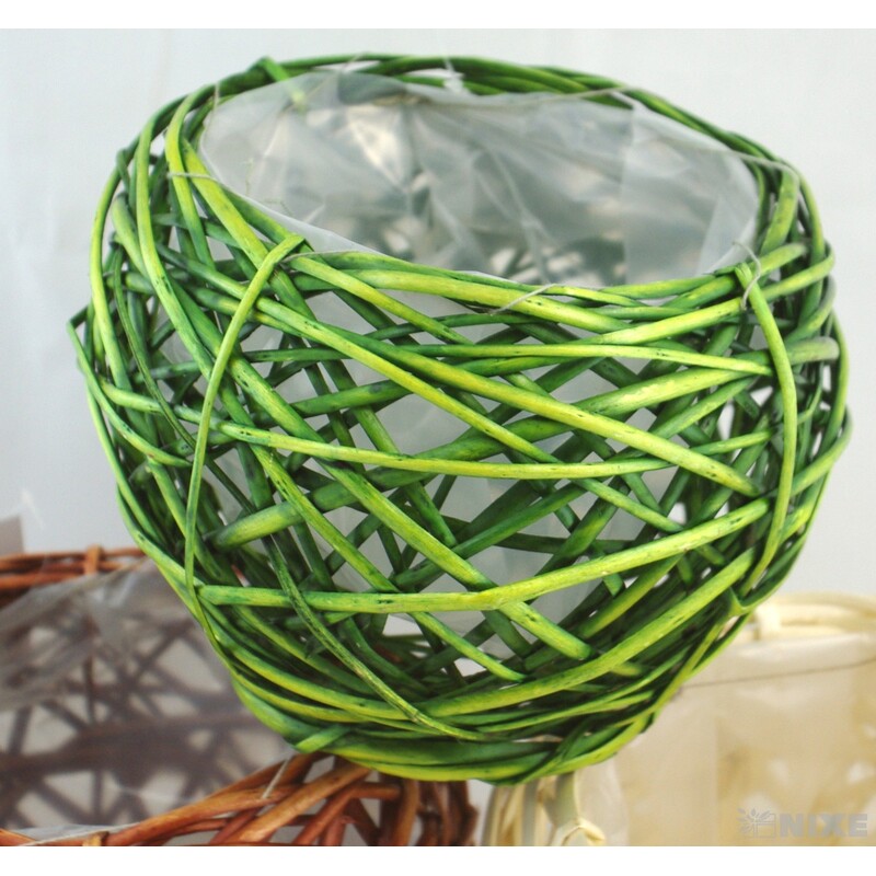 KVĚTNÍK PROUTÍ 16x14cm*MIX BAREV