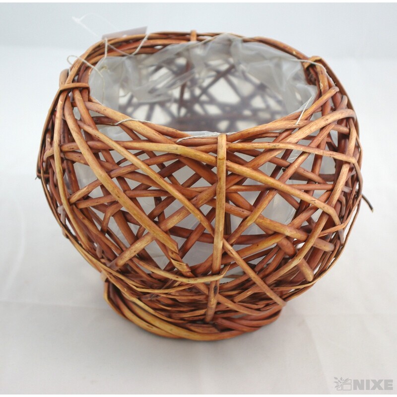 KVĚTNÍK PROUTÍ 16x14cm*MIX BAREV