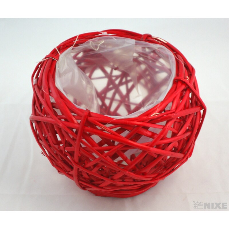 KVĚTNÍK PROUTÍ 16x14cm*MIX BAREV