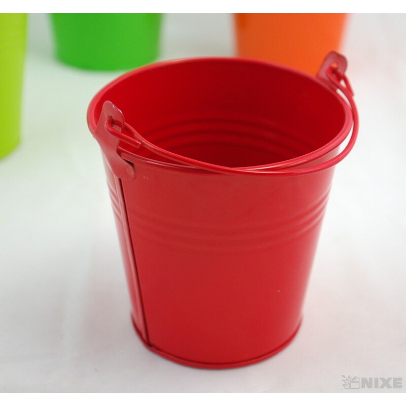 PLECHOVÝ KBELÍK 10x9,5cm*MIX BAREV