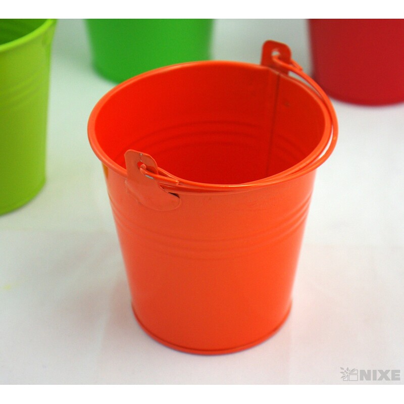 PLECHOVÝ KBELÍK 10x9,5cm*MIX BAREV