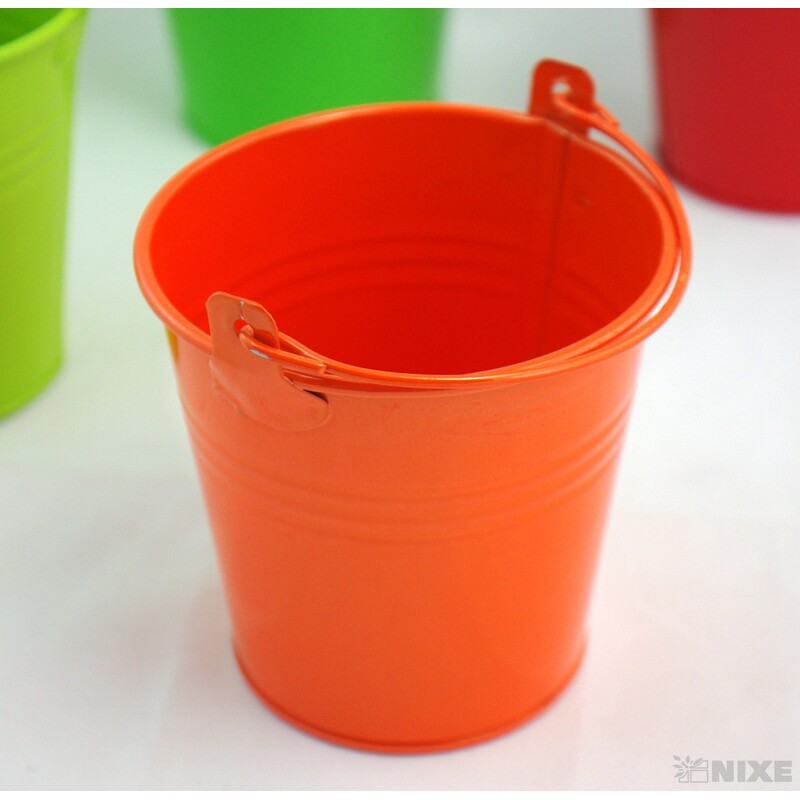 PLECHOVÝ KBELÍK 10x9,5cm*MIX BAREV