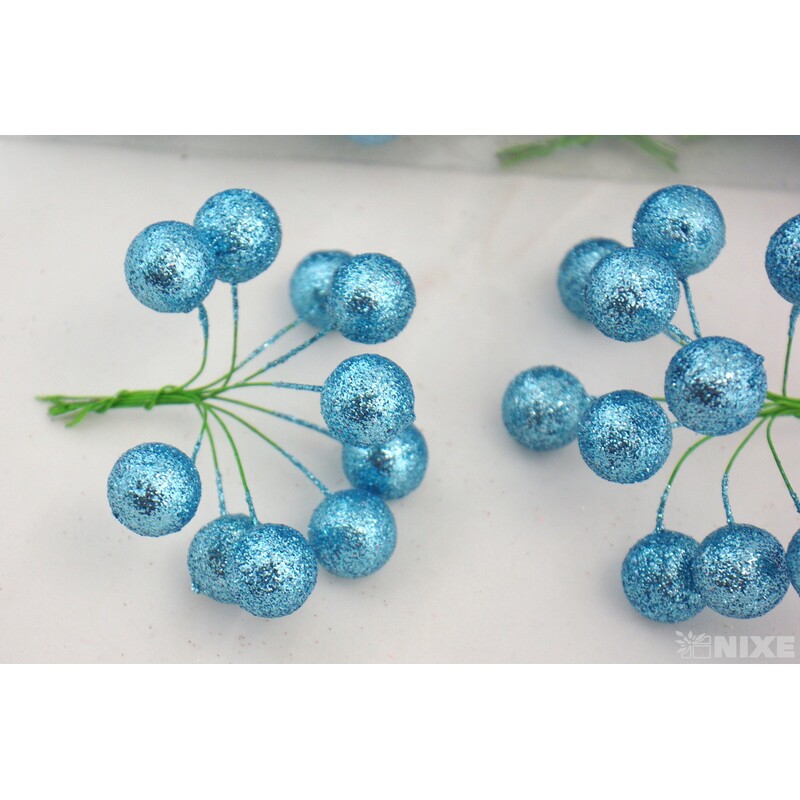 KOULE NA DRÁTKU 2x9,5cm 180ks*MODRÁ SV.