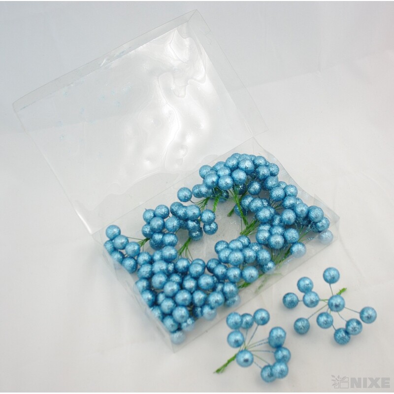 KOULE NA DRÁTKU 2x9,5cm 180ks*MODRÁ SV.