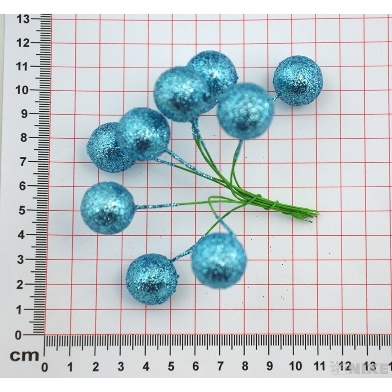 KOULE NA DRÁTKU 2x9,5cm 180ks*MODRÁ SV.