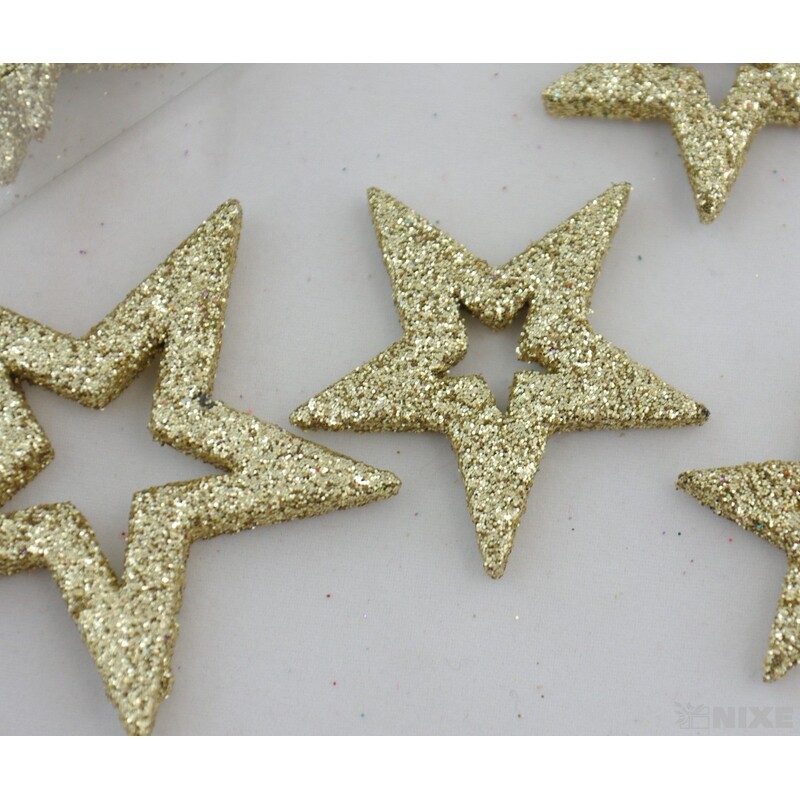 HVĚZDA 4-6cm 24ks*ZLATÁ TM.