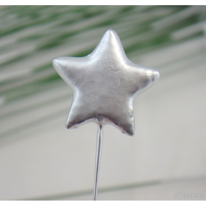 ZÁPICH HVĚZDA MAT 4x22cm 60ks*STŘÍBRNÁ