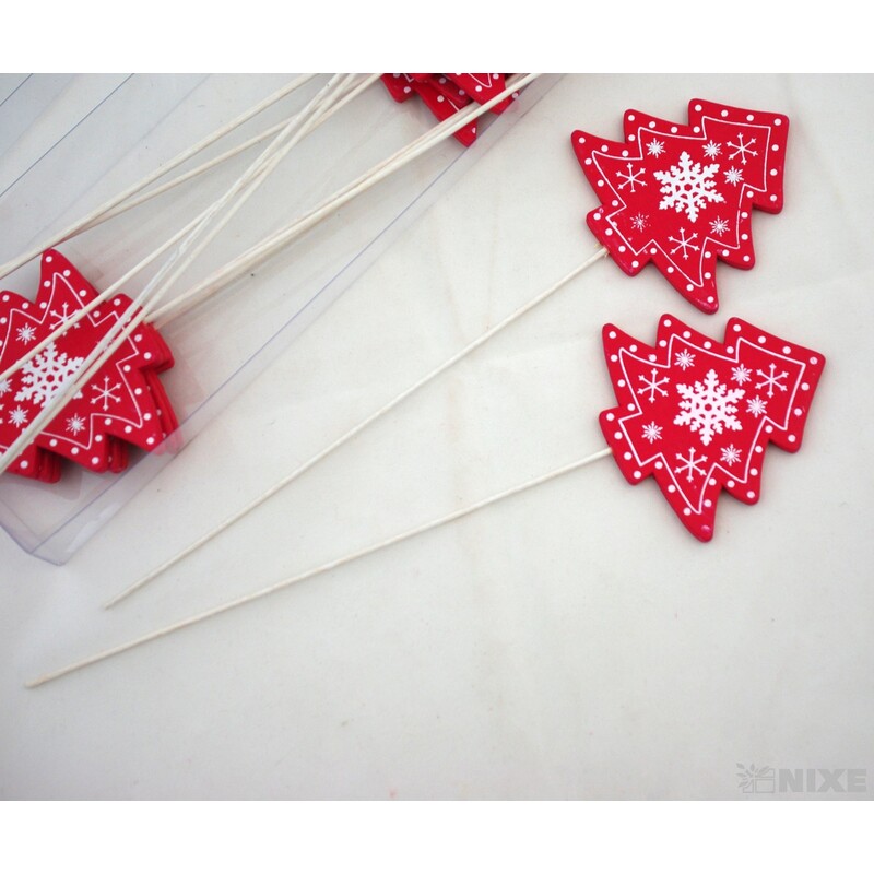 ZÁPICH STROMEČEK 7x28cm 12ks*ČERVENÁ V+