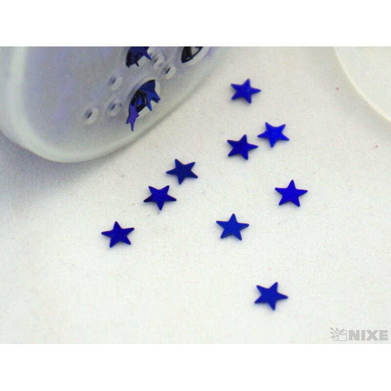 BROKÁT HVĚZDIČKY 80g*MODRÁ TM.