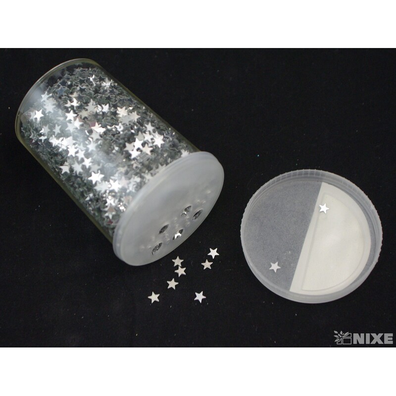 BROKÁT HVĚZDIČKY 80g*STŘÍBRNÁ