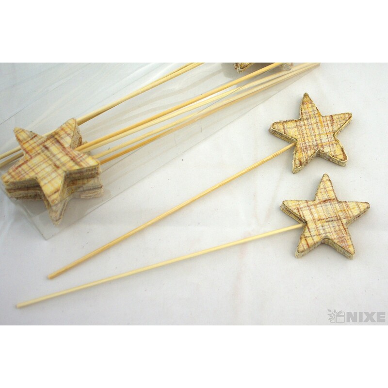 ZÁPICH HVĚZDA 7x26cm 8ks*PŘÍRODNÍ