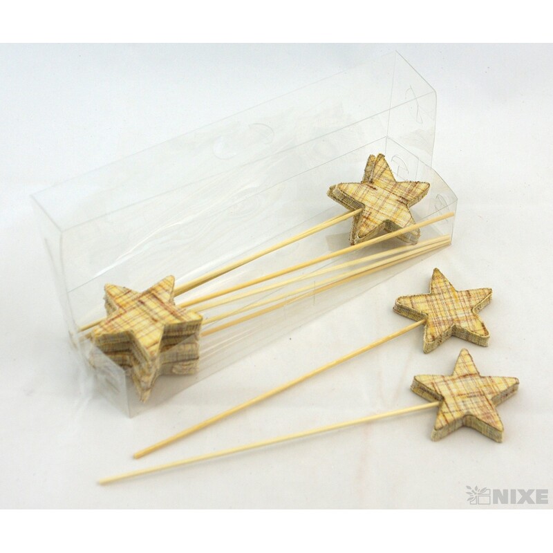 ZÁPICH HVĚZDA 7x26cm 8ks*PŘÍRODNÍ
