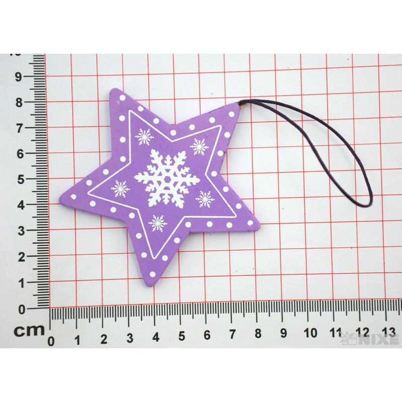 ZÁVĚS HVĚZDA 8cm 8ks*FIALOVÁ