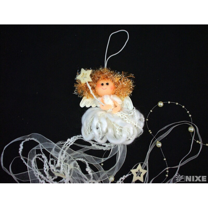 ZÁVĚS ANDĚL 10x75cm*BÍLÁ