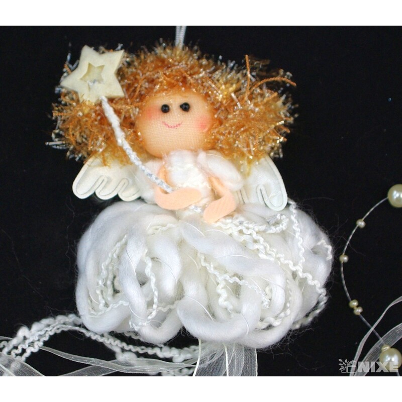 ZÁVĚS ANDĚL 10x75cm*BÍLÁ