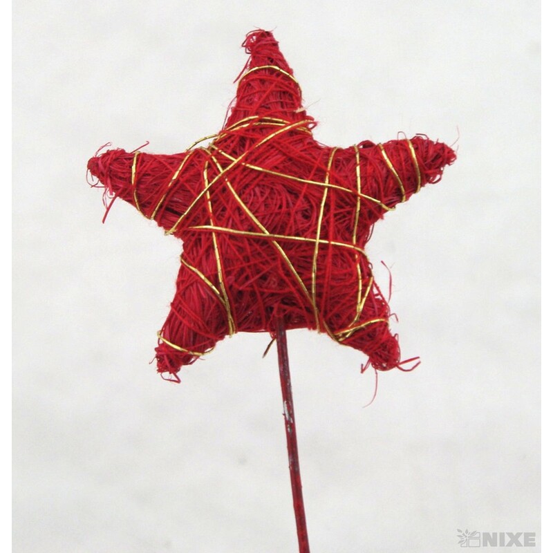 ZÁPICH HVĚZDA 4x13cm 24ks*ČERVENÁ