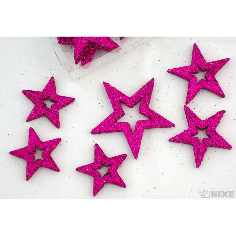 HVĚZDA 4-6cm 24ks*FUXIE