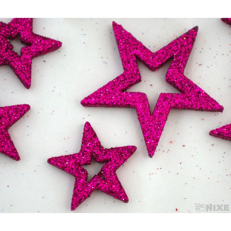 HVĚZDA 4-6cm 24ks*FUXIE