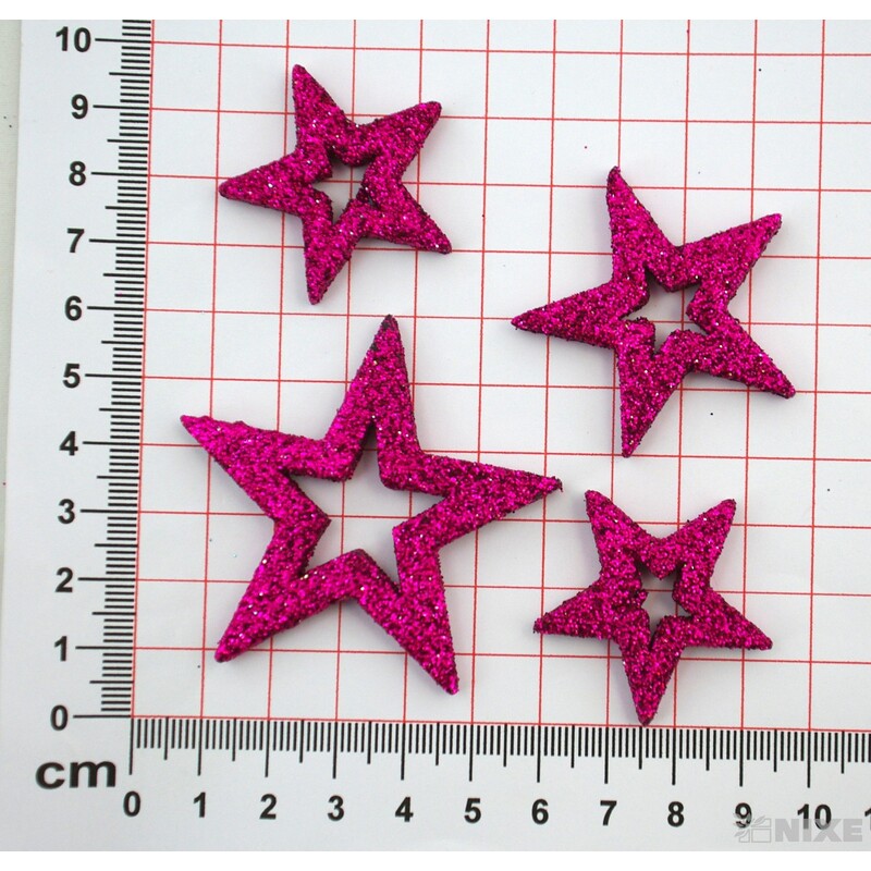 HVĚZDA 4-6cm 24ks*FUXIE