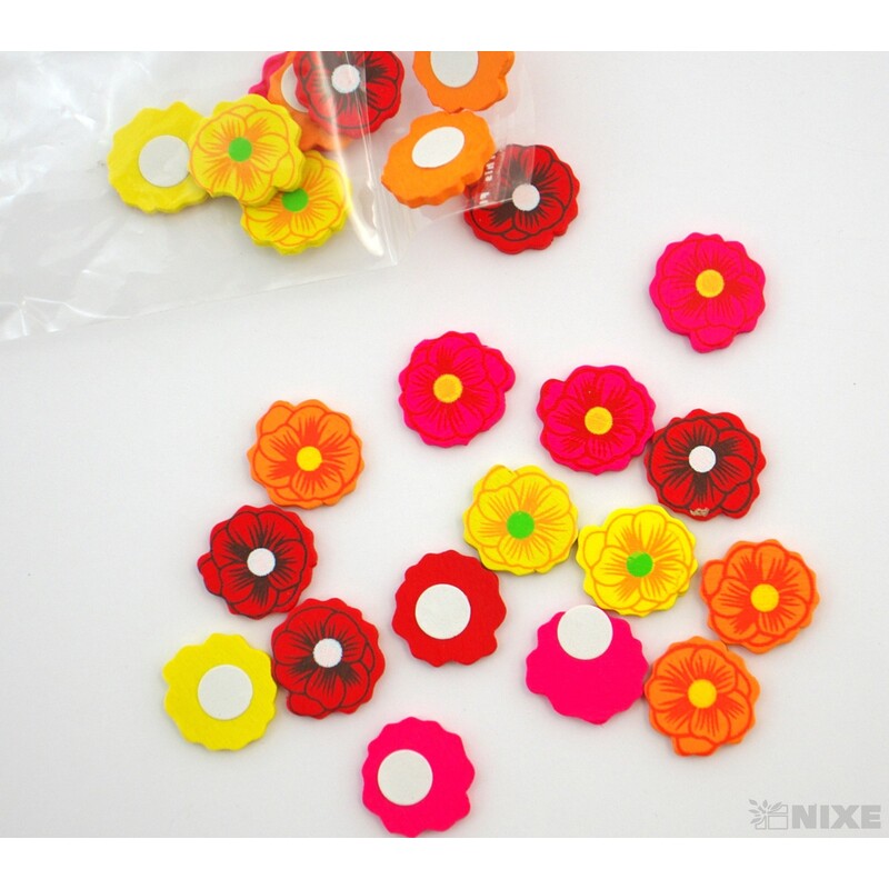 KVÍTEK NALEPOVACÍ 1,5cm 24ks*MIX BAREV