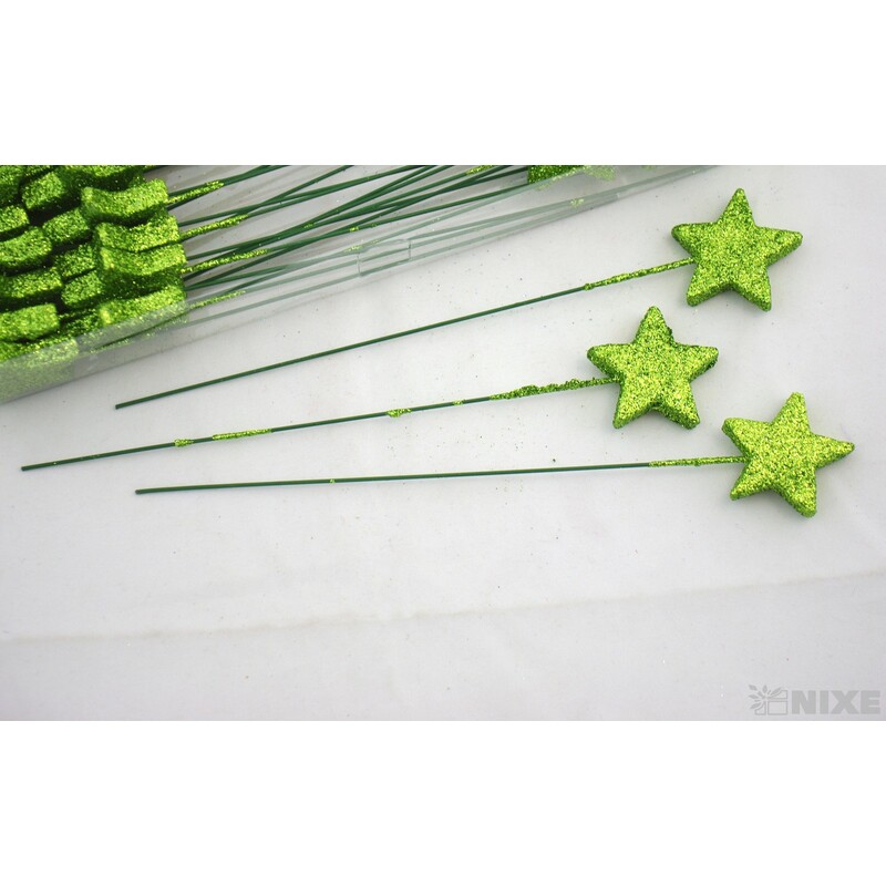 ZÁPICH HVĚZDA 4x22cm 60ks*ZELENÁ