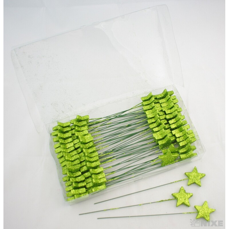 ZÁPICH HVĚZDA 4x22cm 60ks*ZELENÁ