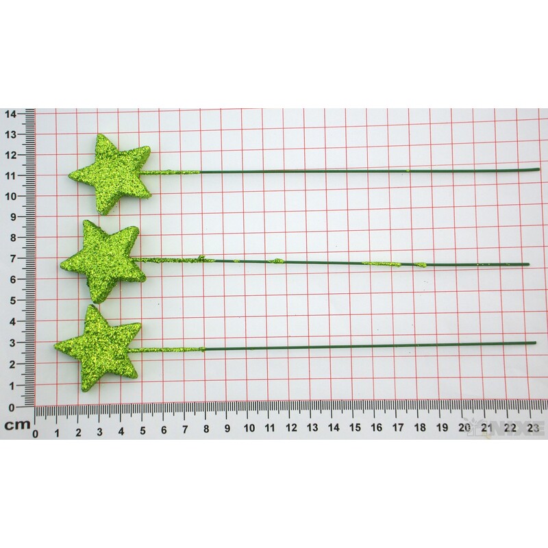 ZÁPICH HVĚZDA 4x22cm 60ks*ZELENÁ