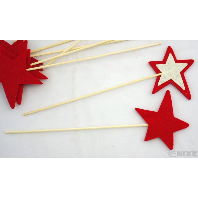 ZÁPICH HVĚZDA 8x25cm 12ks*ČERVENÁ
