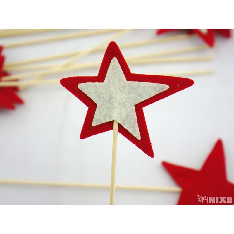 ZÁPICH HVĚZDA 8x25cm 12ks*ČERVENÁ