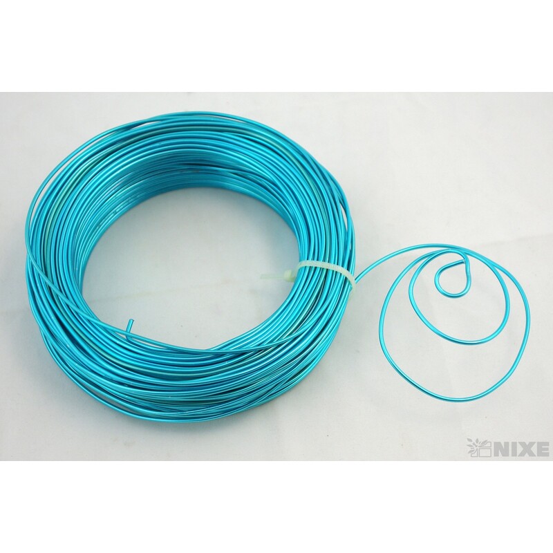 DRÁT HLINÍKOVÝ 2mmx60m*TYRKYSOVÁ