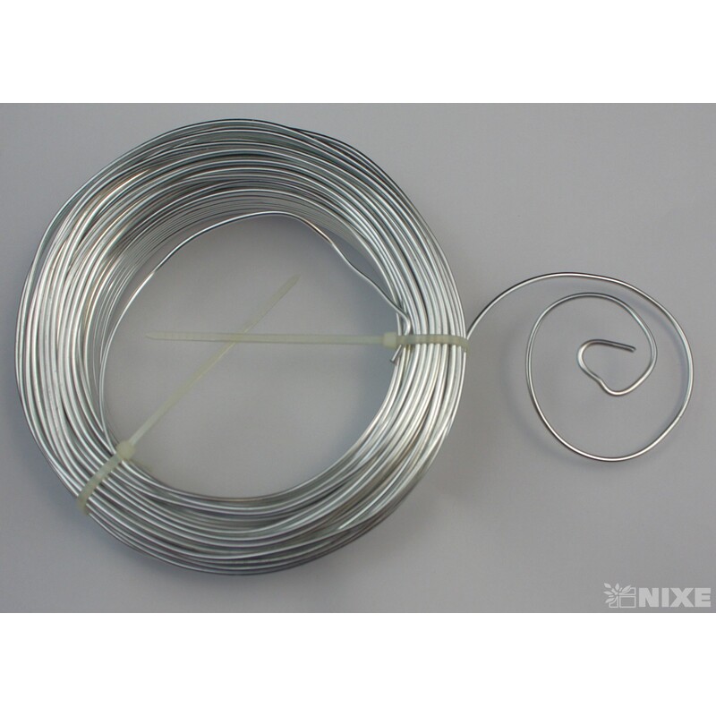 DRÁT HLINÍKOVÝ 2mmx60m*STŘÍBRNÁ