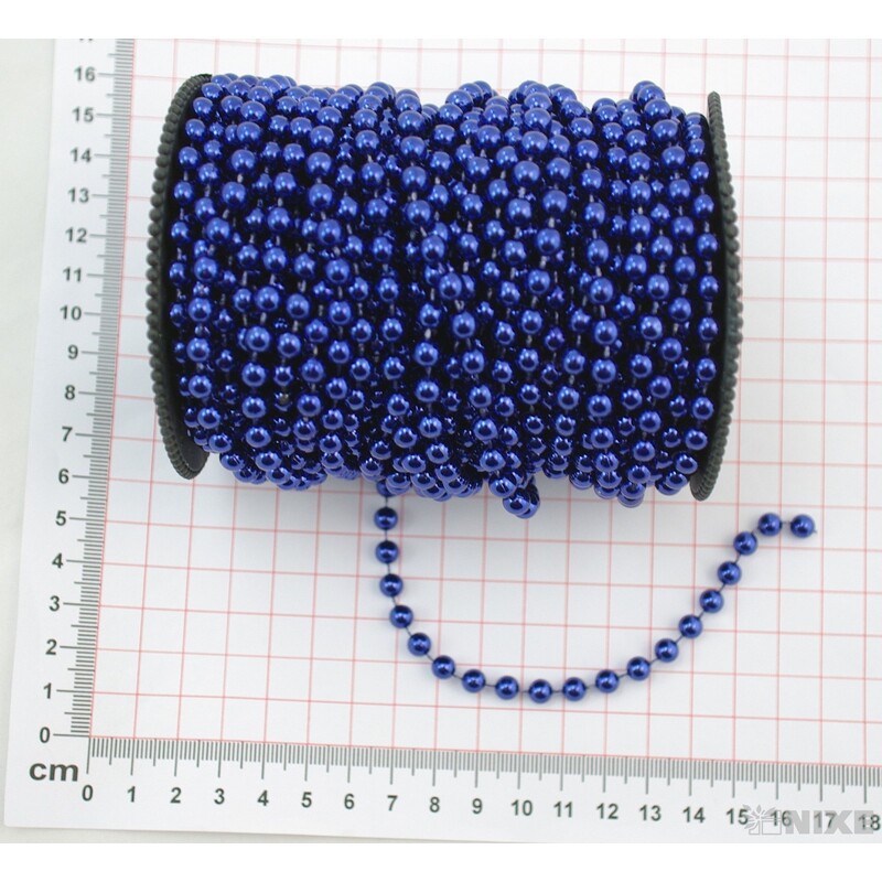 KORÁLKY ŘETĚZ 6mmx20m*MODRÁ