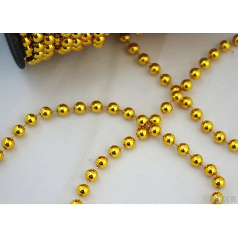 KORÁLKY ŘETĚZ 6mmx20m*ZLATÁ