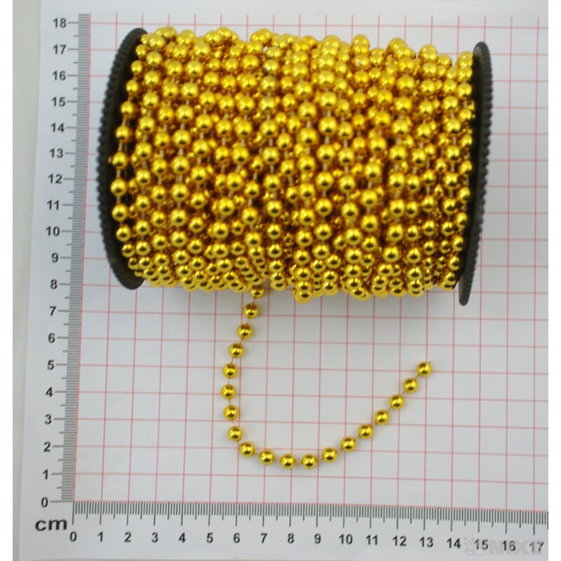 KORÁLKY ŘETĚZ 6mmx20m*ZLATÁ