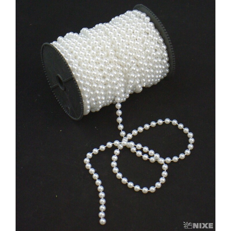 KORÁLKY ŘETĚZ 6mmx20m*PERLEŤ