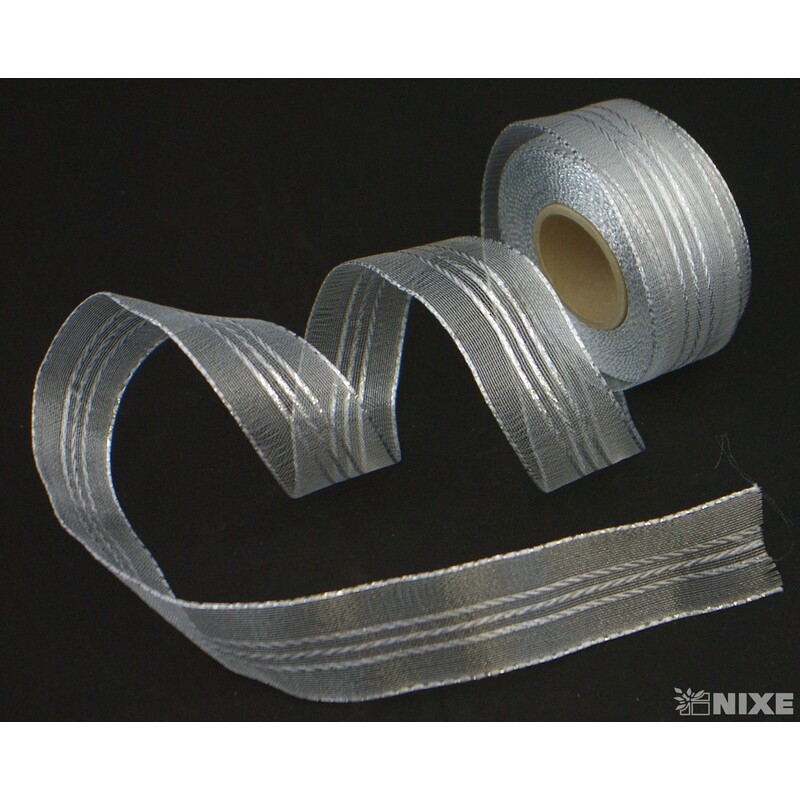 ADJUST.STUHA VÁNOČNÍ DR 40mmx25m*STŘÍBRNÁ 379902