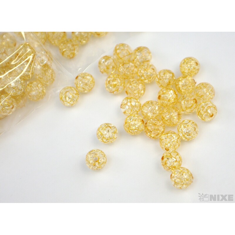 KORÁLKY KRAK 10mm cca 90ks*MEDOVÁ