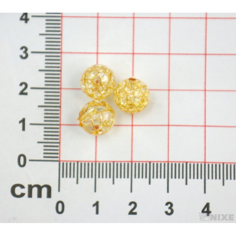 KORÁLKY KRAK 10mm cca 90ks*MEDOVÁ