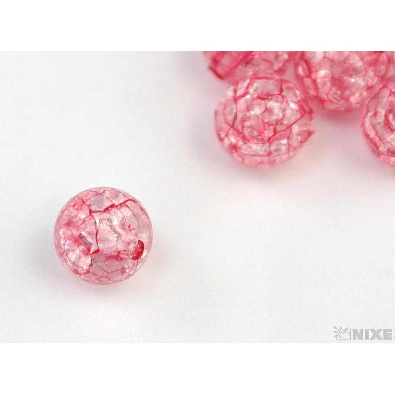 KORÁLKY KRAK 10mm cca 90ks*ČERVENÁ